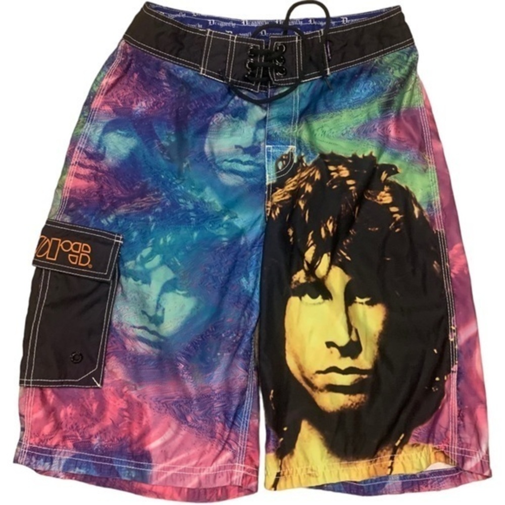 THE DOORS JIM MORRISON Dragonfly‎ Swim Surf Board Shorts Trunks Adult